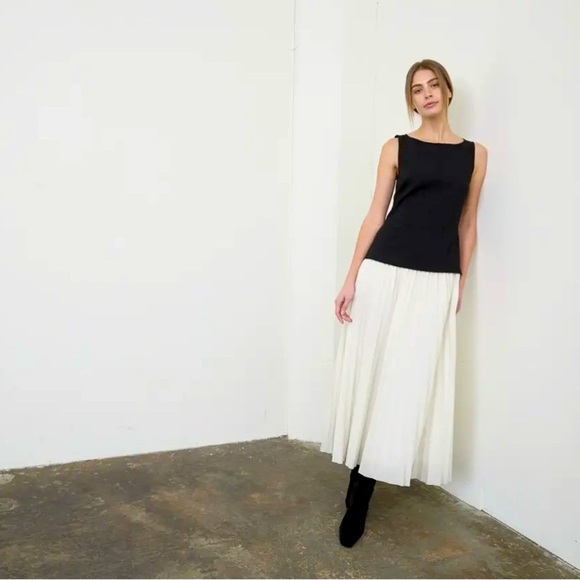 Moon River | Black & Ivory Tulle Midi Dress | Urban Outfitters Brand | NWT - Picture 4 of 12